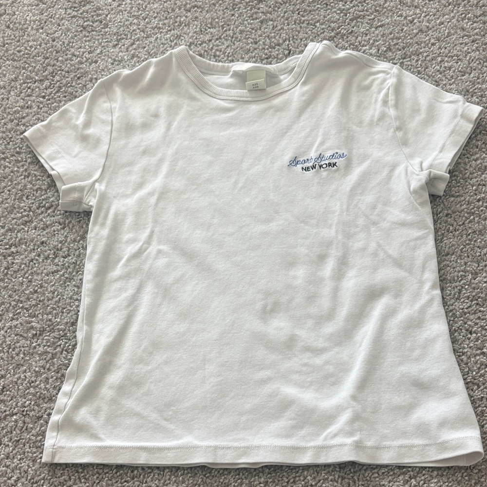 H&M Gray Academy Bear Tee and White girl tee. 
Set of 2